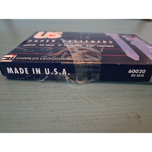 Charles Leonard Paper Fasteners 60020 2" Capacity 2 3/4" Centers 50 Sets Opened - Picture 4 of 7